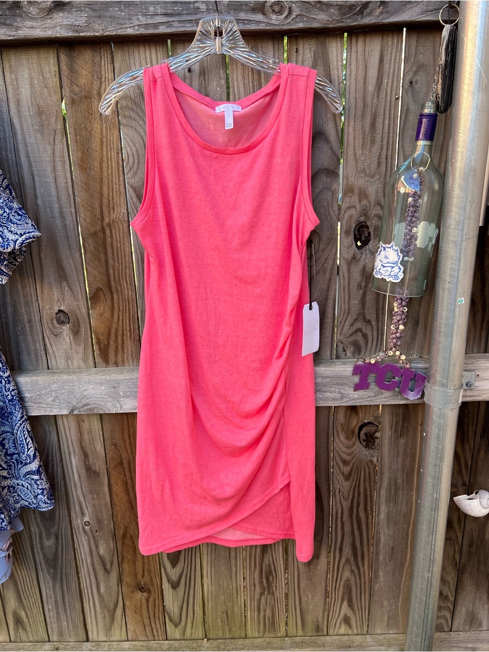 👗Leith pink lemonade heather Sleeveless Tank Dress